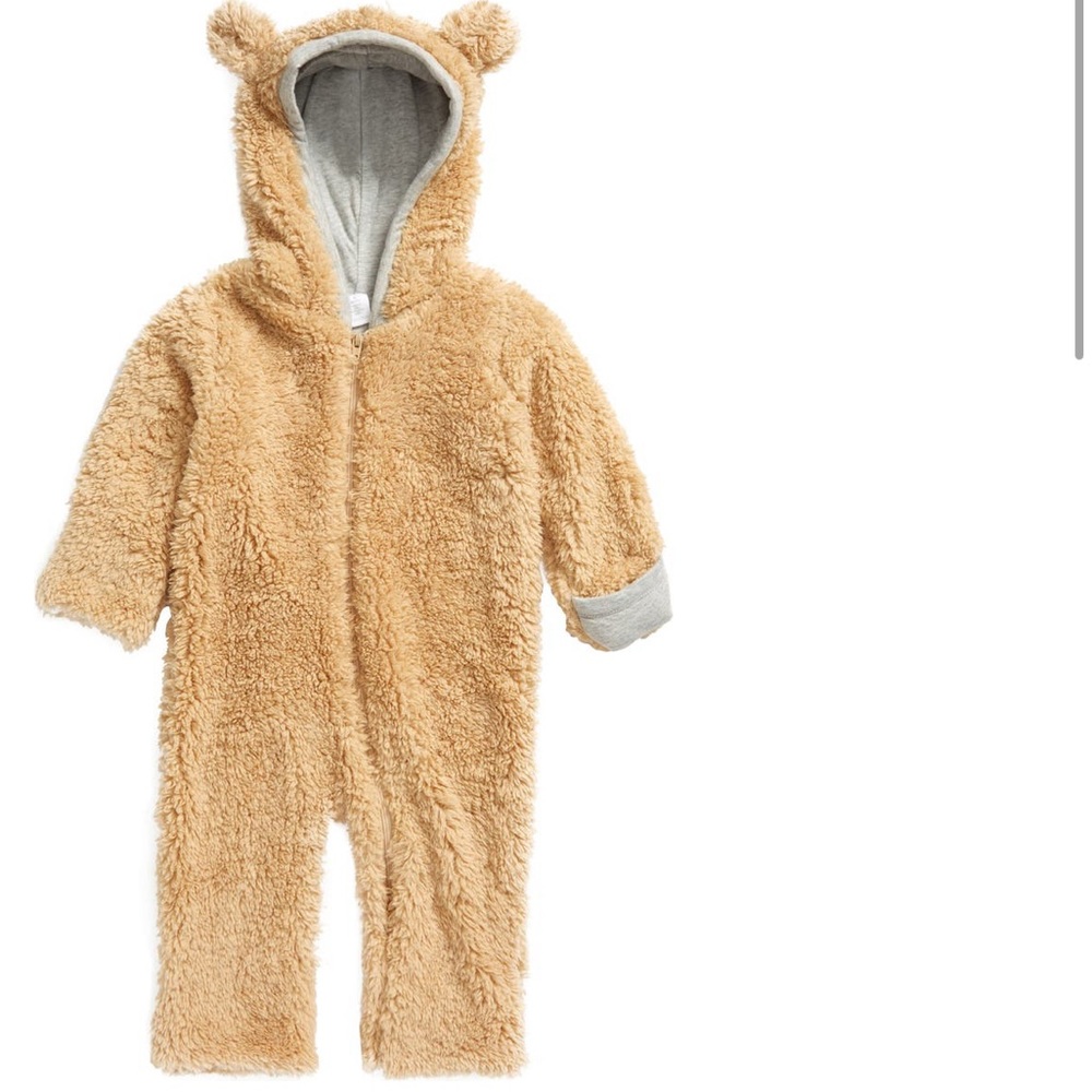 Nordstrom Cozy Plush Fleece Bear Romper